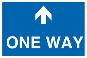 One way with up directional arrow